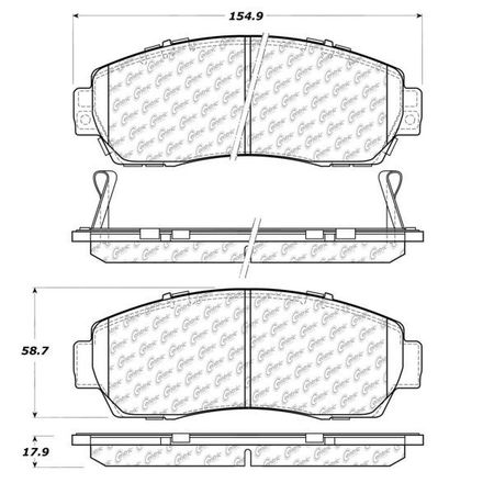 CENTRIC PARTS CTEK Ceramic Brake Pads, 103.10890 103.10890